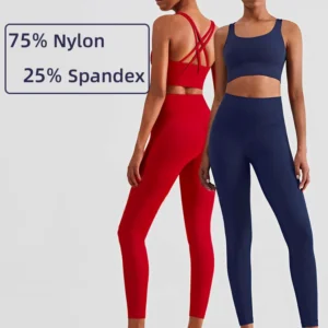 2 Piece Yoga Clothes Women's Tracksuit Athletic Wear Pilates Fitness Suit Gym Workout Push Up Clothes Sports Bra Leggings Suit