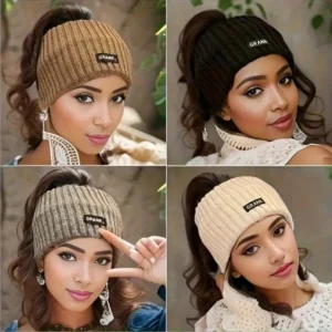 Stylish Knitted Headband for Women Winter Warm Elastic Hair Band Head Scarf Sports and Casual Wear